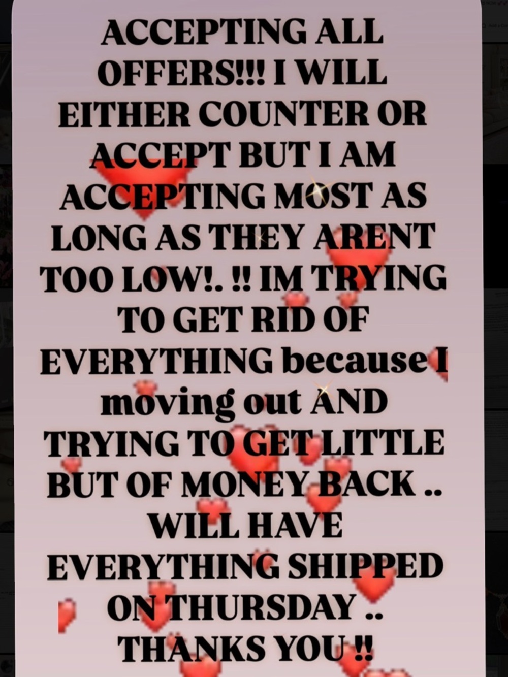 MOVING OUT!!